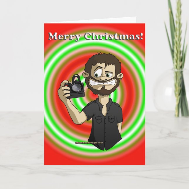 Tarjeta de navidad de camarógrafo (Anverso)