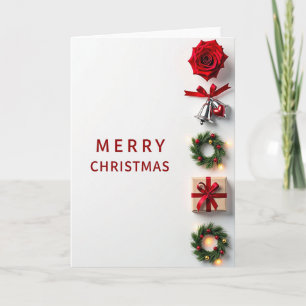 Tarjeta de Navidad de Campana Festiva