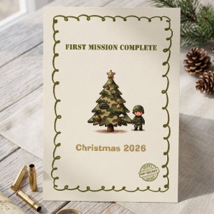 Tarjeta de Navidad de Camuflaje Militar — Alto Sec