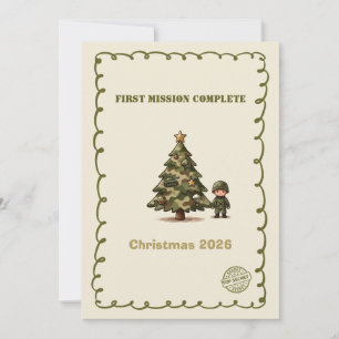 Tarjeta de Navidad de Camuflaje Militar — Alto Sec