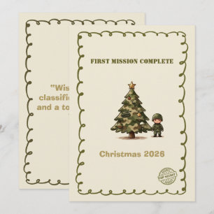 Tarjeta de Navidad de Camuflaje Militar — Alto Sec