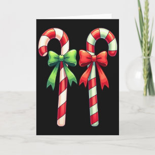 Tarjeta de Navidad de Caña de Caramelo Brillante