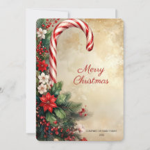 Tarjeta de Navidad de Candy Cane