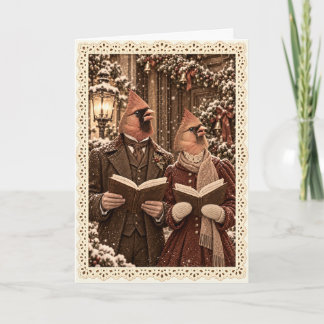 Tarjeta de Navidad de Cantores Victorianos de Card