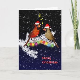 Tarjeta de Navidad de Cardenal (ingresa tu propio 