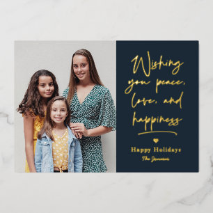 Tarjeta de Navidad de Carta de Amor con Hojalata