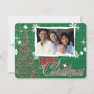 Tarjeta de Navidad de carta navideña de fotografía