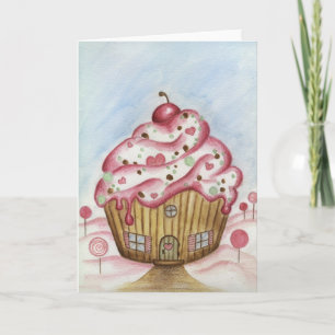 Tarjeta de Navidad de Casa de Cupcakes
