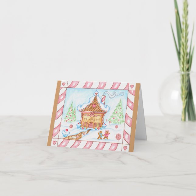 Tarjeta de Navidad de Casa de Jengibre (Anverso)