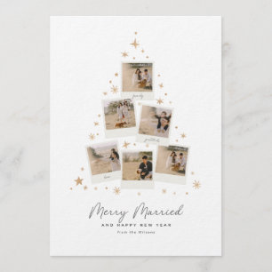 Tarjeta de Navidad de Casados Felices Rústica