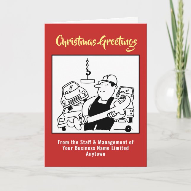 Tarjeta de Navidad de Chatarra o Chatarrería (Anverso)