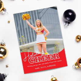 Tarjeta de Navidad de Cheerleading Alegría Navideñ