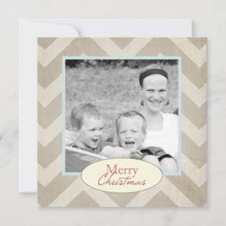 Tarjeta de Navidad de Chevron con la foto