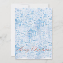 Tarjeta de Navidad de Chinoiserie