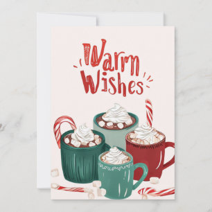 Tarjeta de Navidad de Chocolate Caliente Deseos Cá