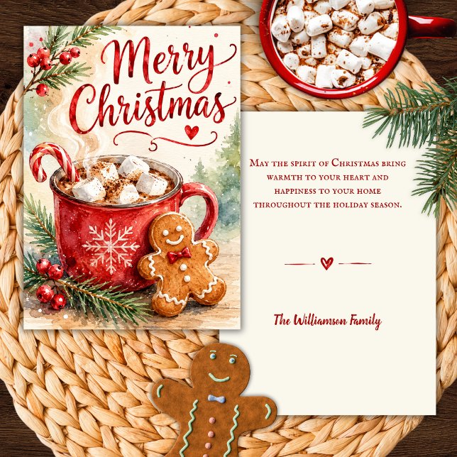 Tarjeta de Navidad de Chocolate Caliente y Pan de  (Subido por el creador)