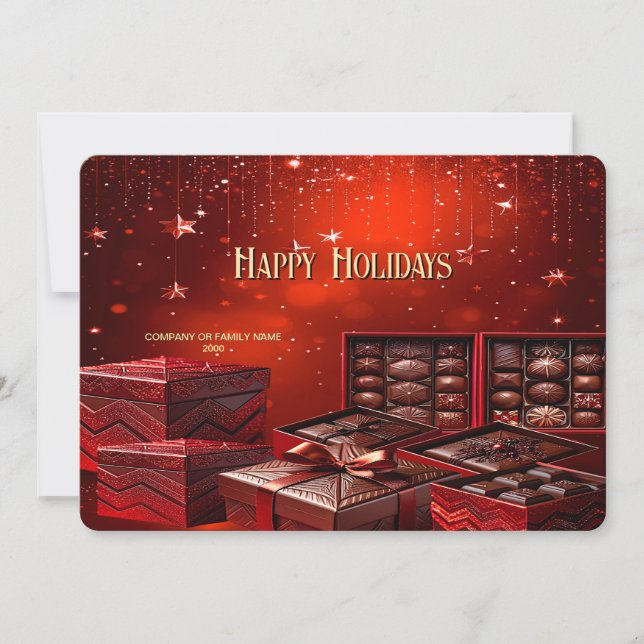 Tarjeta de Navidad de Chocolate Dulce (Anverso)
