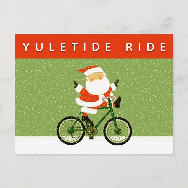 Tarjeta de Navidad de ciclismo (Anverso)