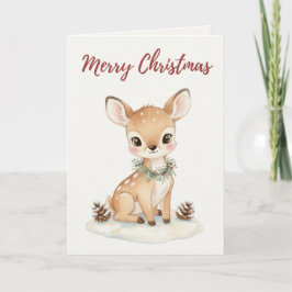 Tarjeta de Navidad de Ciervo Vintage – Tradition T