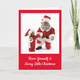 Tarjeta de Navidad de cocina compartida de Santa y