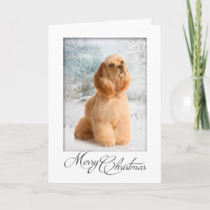 Tarjeta de Navidad de Cocker Spaniel