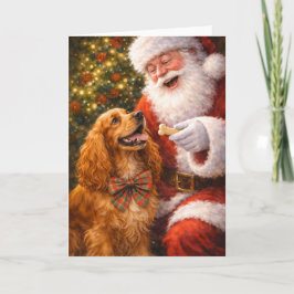 Tarjeta de Navidad de Cocker Spaniel – Charlie con
