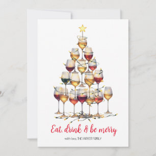 Tarjeta de Navidad de Cocktail