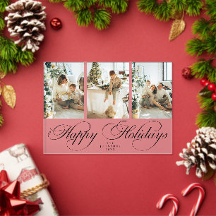 Tarjeta de Navidad de Colaje de Fotos con Letra El