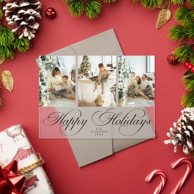 Tarjeta de Navidad de Colaje de Fotos con Letra El (Insitu (Vacaciones))