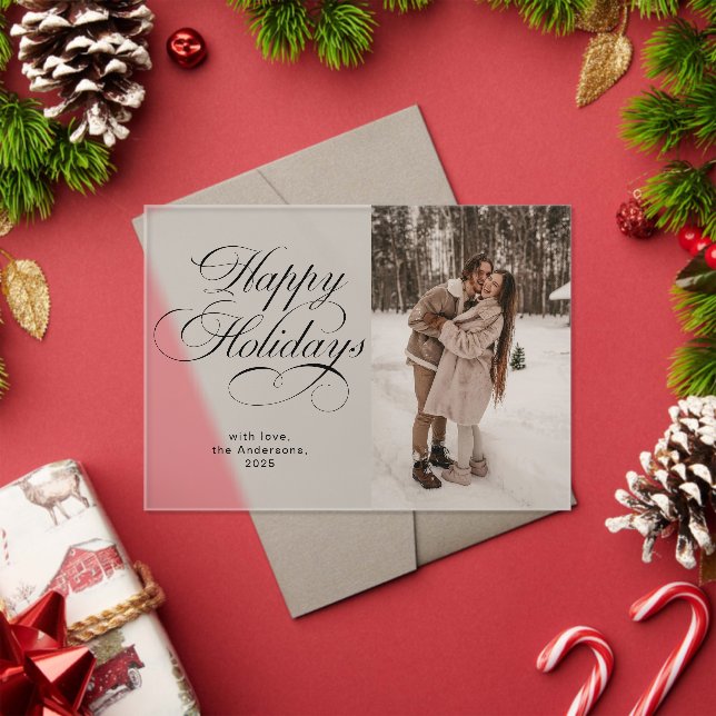 Tarjeta de Navidad de Colaje de Fotos con Letra El (Insitu (Vacaciones))