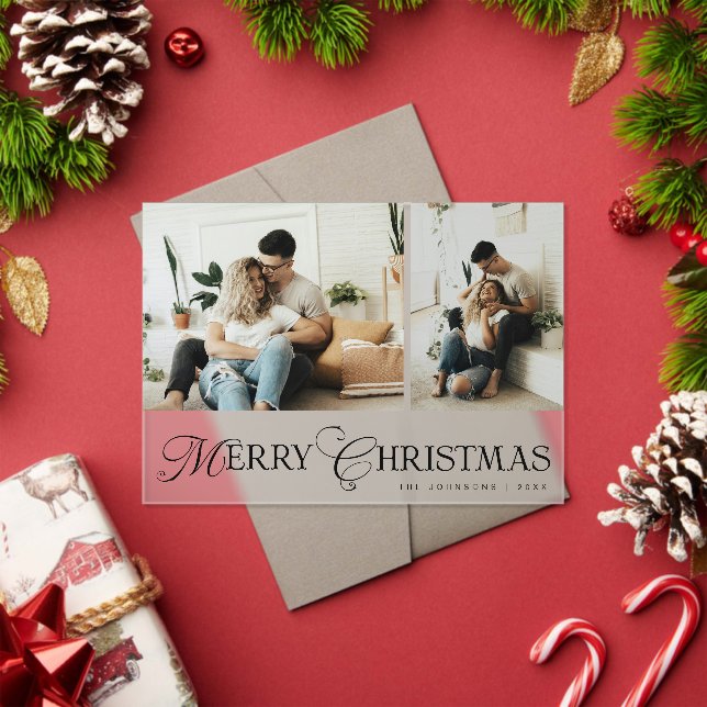 Tarjeta de Navidad de Colaje de Fotos con Letra Mo (Insitu (Vacaciones))