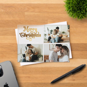 Tarjeta de Navidad de Colaje de Fotos Familiares c