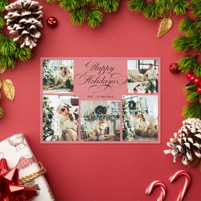 Tarjeta de Navidad de Colaje de Fotos Múltiples El (Insitu (Vacaciones))