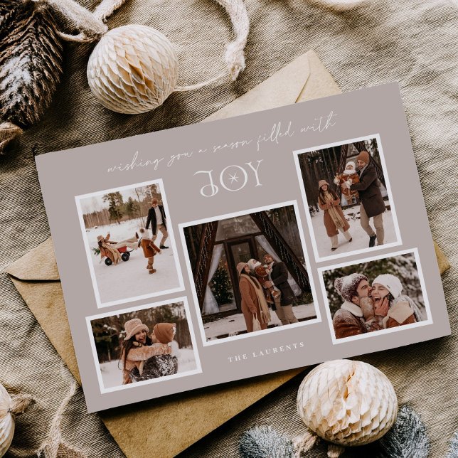 Tarjeta de Navidad de Colaje de Fotos Múltiples Mi (Subido por el creador)