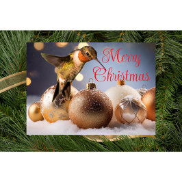 Tarjeta de Navidad de Colibrí