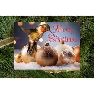 Tarjeta de Navidad de Colibrí
