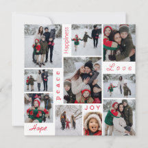 Tarjeta de Navidad de Collage de Fotos