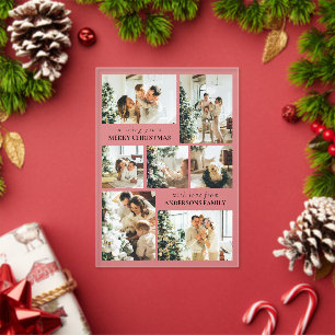 Tarjeta de Navidad de Collage de Fotos de Tipograf