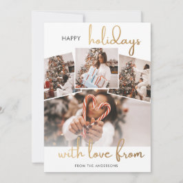 Tarjeta de Navidad de Collage de Fotos Familiares