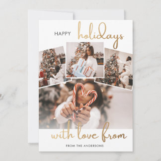 Tarjeta de Navidad de Collage de Fotos Familiares
