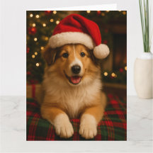 Tarjeta de Navidad de Collie