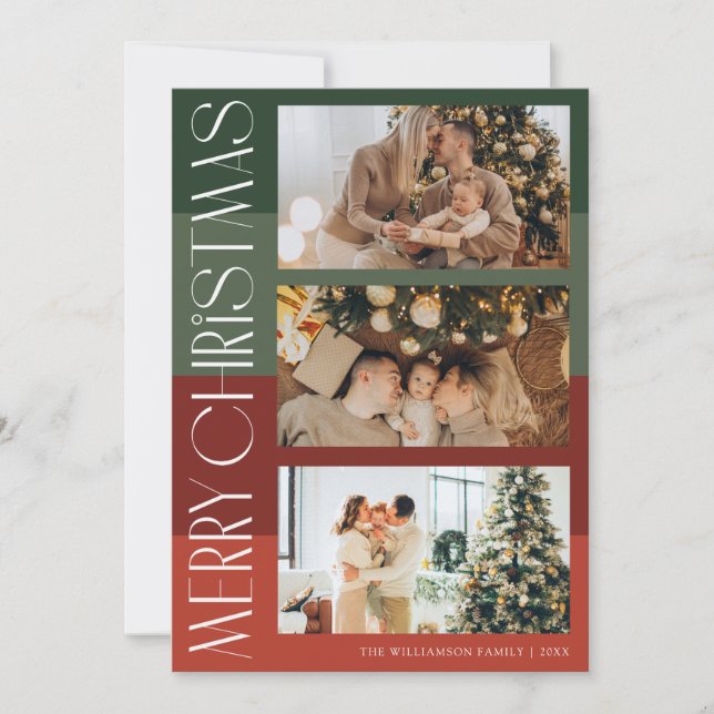 tarjeta de navidad de colores multicolor (Anverso)