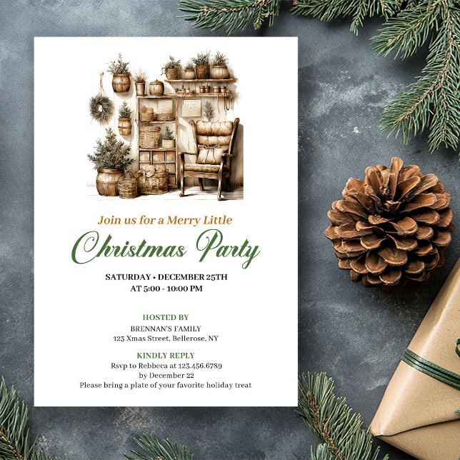 Tarjeta de Navidad de colores terrosos serenos (Serene Earthy Colors Christmas Tree Holiday Card)