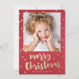 Tarjeta de Navidad de confeti festivo de papel de