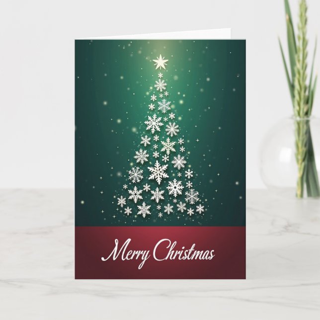 Tarjeta de Navidad de Copo de Nieve (Anverso)