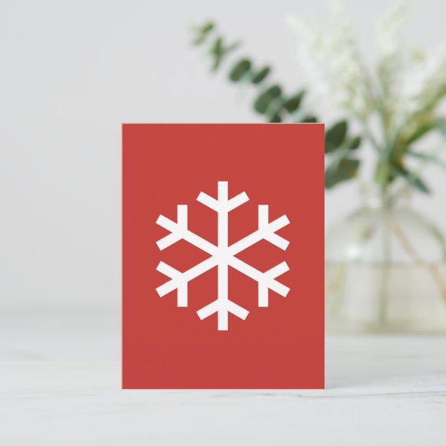 Tarjeta de Navidad de copo de nieve (Anverso de pie)