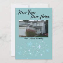 Tarjeta de Navidad de copo de nieve de nuevo año n