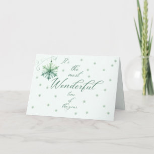 Tarjeta de Navidad de Copo de Nieve Maravilloso
