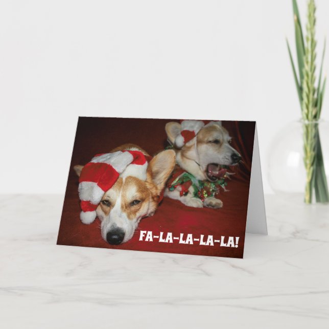 Tarjeta de Navidad de Corgi (Anverso)