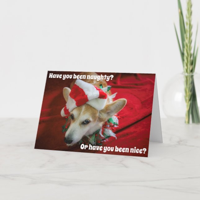 Tarjeta de Navidad de Corgi (Anverso)